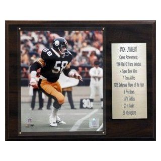 Pittsburgh Steelers Jack Lambert 12"x15" Career Stats Plaque  Sports Related Plaques  Sports & Outdoors