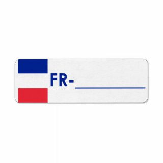 Postcrossing ID Label France "Flag Style"