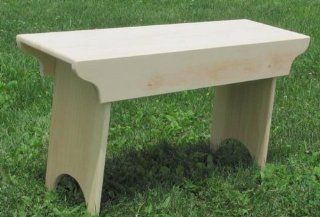 Unfinished Bench Pine Solid Wood Amish Made   End Tables