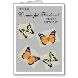 A Happy Birthday Husband Card Butterflies