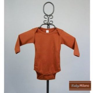 Long Sleeve Infant Bodysuit in Burnt Orange Size 0 3 Months Clothing