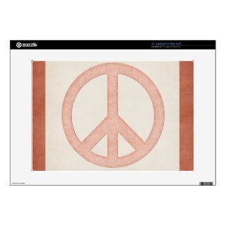 Pink Unique Peace Symbol D2 15" Laptop Skin