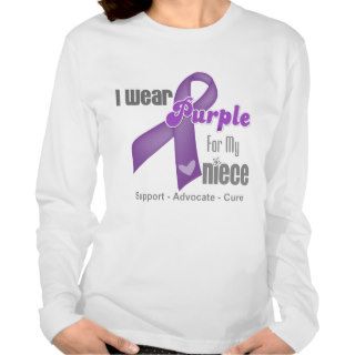 I Wear a Purple Ribbon For My Niece T shirts
