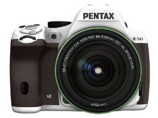 Pentax K 50 16MP Digital SLR 18 135mm Lens Kit WHITE/BROWN 007  Digital Cameras  Camera & Photo