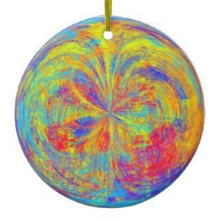 Beautiful Colors Abstract Swirl Design Christmas Ornaments