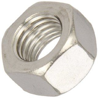 18 8 Stainless Steel Heavy Hex Nut, Plain Finish, ASME B18.2.2, 1/2" 20 Thread Size, 7/8" Width Across Flats, 31/64" Thick (Pack of 10)