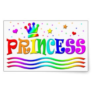 Cute Cartoon Clip Art Rainbow Princess Tiara Stickers