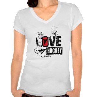 Love Hockey Swirl Tee Shirt
