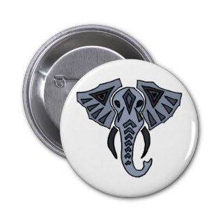 XX  Tribal Elephant Art Pinback Buttons