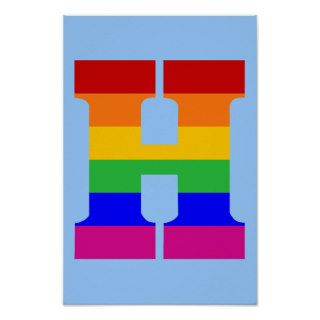 Rainbow Letter H Print