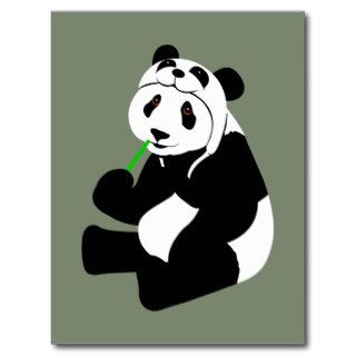 Panda Hat Postcard