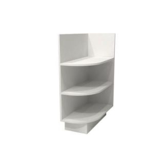 Home Decorators Collection Assembled 12x34.5x24 in. Base Right End Open Shelf Cabinet in Pacific White BEOS12R PW