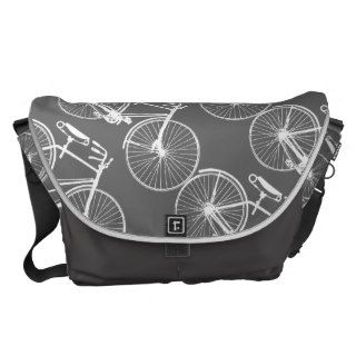 Bicycle Bike/You choose background color Courier Bag