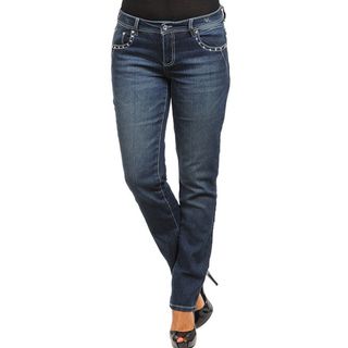 Stanzino Women's Plus Size Rhinestone detailed Skinny Jeans Pants & Jeans
