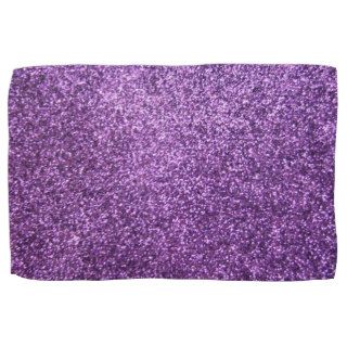 Faux Purple Glitter Kitchen Towels