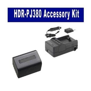 Sony HDR PJ380 Camcorder Accessory Kit includes SDNPFV70NEW Battery, SDM 109 Charger  Camera And Camcorder Battery Chargers  Camera & Photo