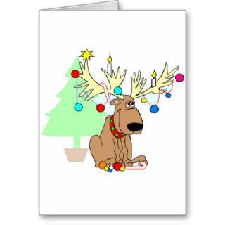 Christmas Card Reindeer Dog