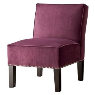 Skyline Armless Upholstered Chair Armless Upholstered Chair   Purple/Silver
