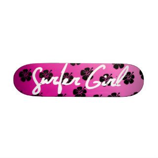 Surfer Girl Skateboard in Pink