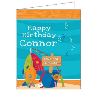 Gone Fishing Personalized Giant Greeting Card