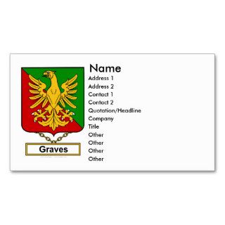 Graves Family Crest Business Card Templates