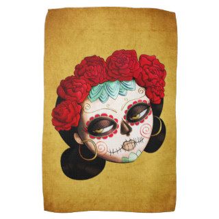 Beautiful Mexican Catrina Hand Towel