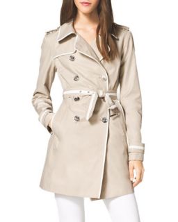 Piped Lightweight Trench Jacket   MICHAEL Michael Kors
