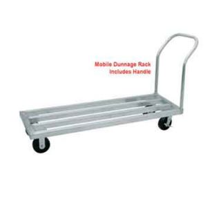 Advance Tabco Mobile Square Bar Dunnage Rack   1800 lb Capacity, 1 Tier, 20x36x9.25, Aluminum