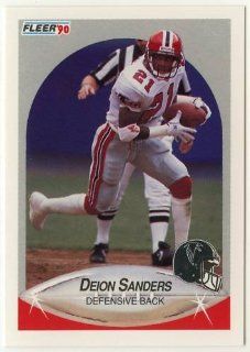 Deion Sanders 1990 Fleer Football Trading Card # 382   Rookie Season   Atlanta Falcons 