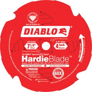 Diablo HardieBlade Circular Saw Blade   7 1/4 Inch, 4 PCD, For Cutting Fiber