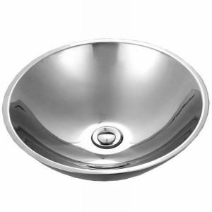 HOUZER Club Series Topmount Stainless Steel 16.25x16.25x4.625 0 hole Single Bowl Lavatory Sink in Mirror Finish CV 1625 1