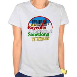 Boycotts Divestment Sanctions Avoid barcode 729 Tshirts