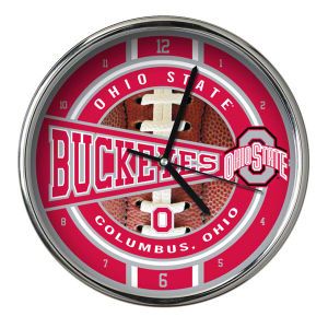 Ohio State Buckeyes Chrome Clock