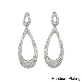 Sterling Silver Cubic Zirconia Pear Shaped Earrings Cubic Zirconia Earrings