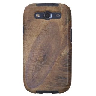 Pretty Dark Rustic Knotty Wood Look Fun Background Samsung Galaxy S3 Case
