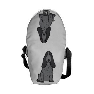 English Cocker Spaniel Dog Cartoon Courier Bag