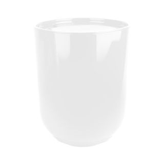 UMBRA Step Wastebasket with Lid, White