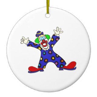 Here I Am Clown Christmas Ornaments