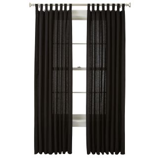 JCP Home Collection  Home Holden Tab Top Cotton Curtain Panel, Black