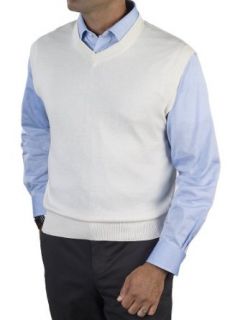 Paul Fredrick Men's Silk, Cotton,  Cashmere V Neck Sweater Vest at  Mens Clothing store