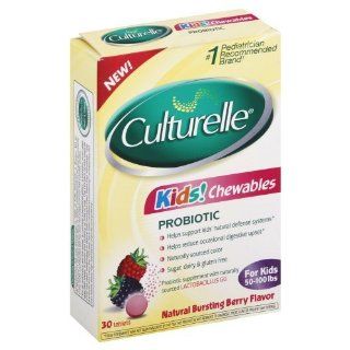 Culturelle Kids Chewables Probiotic, for kids 50 100lbs, Tablets, 30 ea(Pack of 2) Health & Personal Care