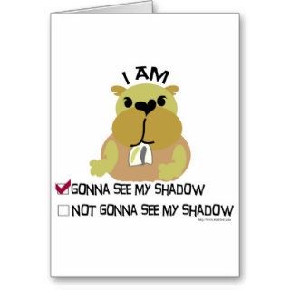 Groundhog day vote  shadow greeting cards