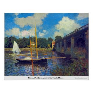 The road bridge, Argenteuil by Claude Monet Print