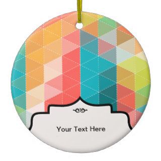 Hipster Pattern Christmas Tree Ornament