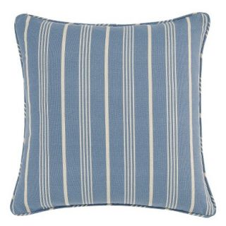 Sure Fit Grainsack Stripe 18x18 Pillow Slipcover Blue