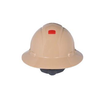 3M Full Brim Hard Hat H 811V UV, 4 Point Ratchet Suspension, Vented and Uvicator, Tan Hardhats