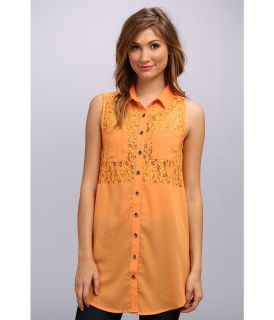 MINKPINK Memory Lane Tunic Shirt Womens Sleeveless (Orange)