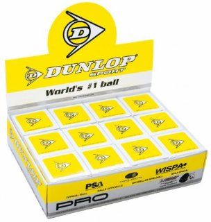 Exercise Gear, Fitness, Dunlop Pro Squash Balls, Double Yellow Dot, Box of 12 Pcs [Sports] Shape UP, Sport, Training  General Sporting Equipment  Sports & Outdoors