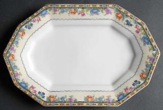 Princess (Bavaria, Czech) Newport (Cream & White) 11 Oval Serving Platter, Fine