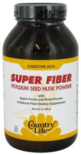 Country Life   Super Fiber Psyllium Seed Husk Powder   8 oz.